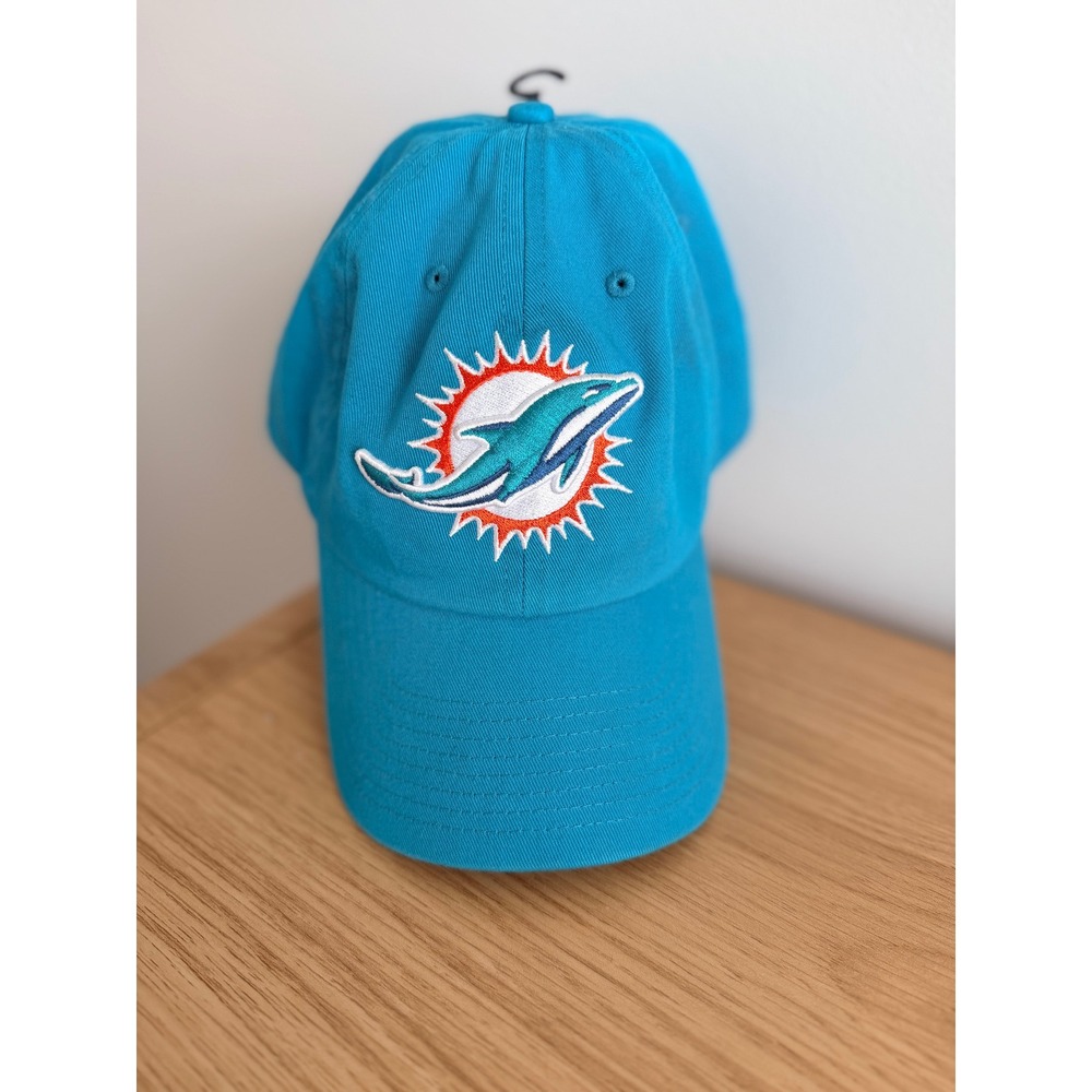 Miami Dolphins 47 Brand Clean Up Hat Aqua Teal Adjustable NFL Baseball Cap